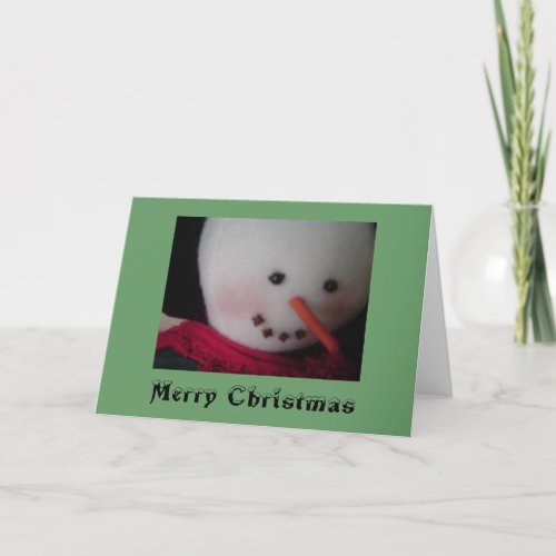 Smiling Snowman Holiday Card