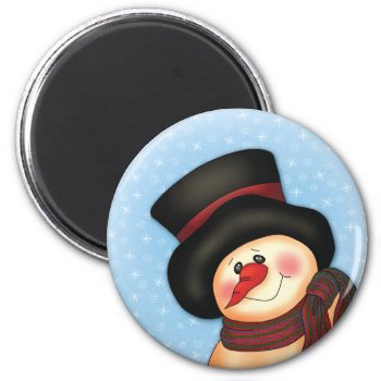 "smiling Snowman" Magnet by BaZooples at Zazzle