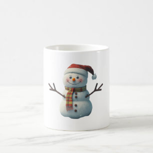 Smiling Snowman Mug, christmas gift Coffee Mug