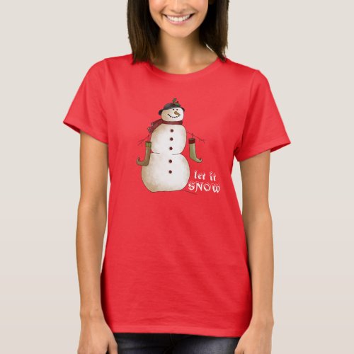 Smiling Snowman T_Shirt