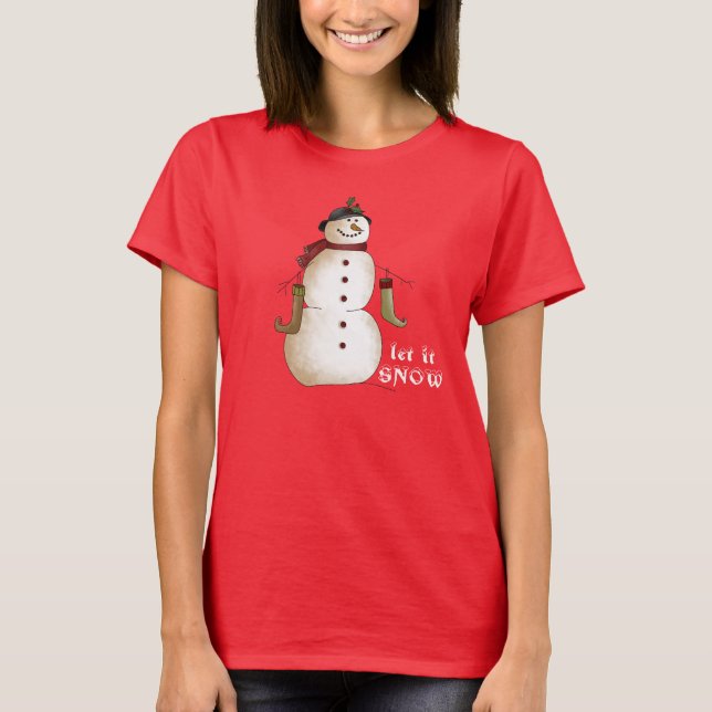 Smiling Snowman T-Shirt (Front)