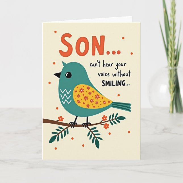 Smiling Son Thinking Of You Card (Front)