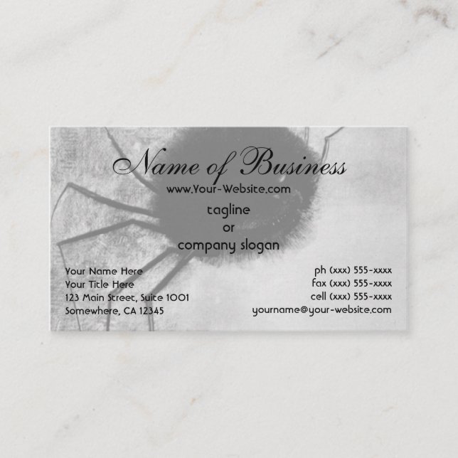 Smiling Spider by Odilon Redon Business Card (Front)