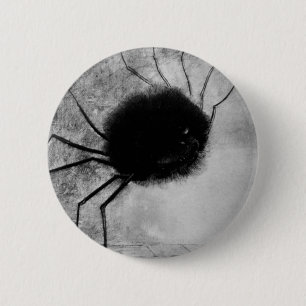 Smiling Spider by Odilon Redon, Vintage Halloween Button