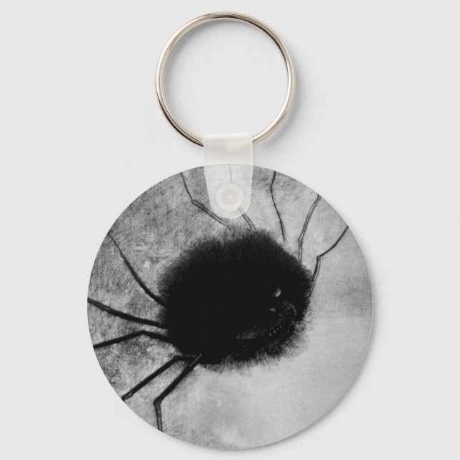 Smiling Spider by Odilon Redon, Vintage Halloween Keychain (Front)