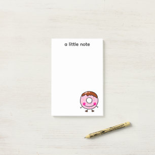 Smiling Sprinkle Donut Character Art Post-it Notes
