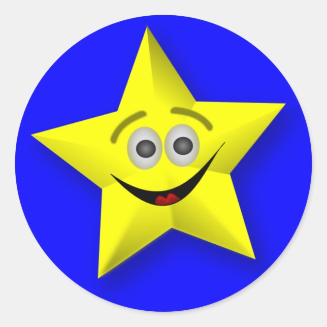 Smiling Star Teacher's Award Stickers (Front)