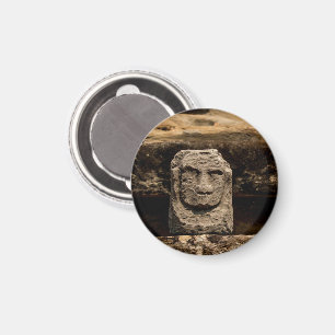 Smiling Stone Totem Cambodia Circle Magnet