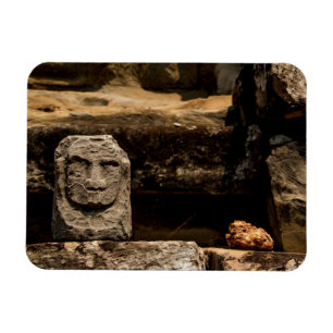 Smiling Stone Totem Cambodia Magnet - Rectangle
