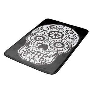 Smiling Sugar Skull Bath Mat