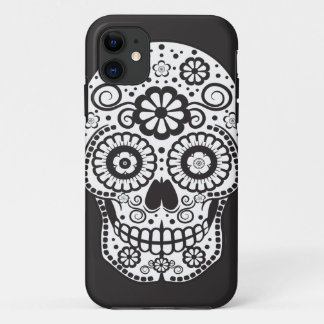 Smiling Sugar Skull iPhone 11 Case