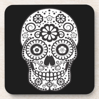 Smiling Sugar Skull Drink Coaster