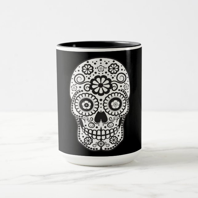 Smiling Sugar Skull Mug (Center)