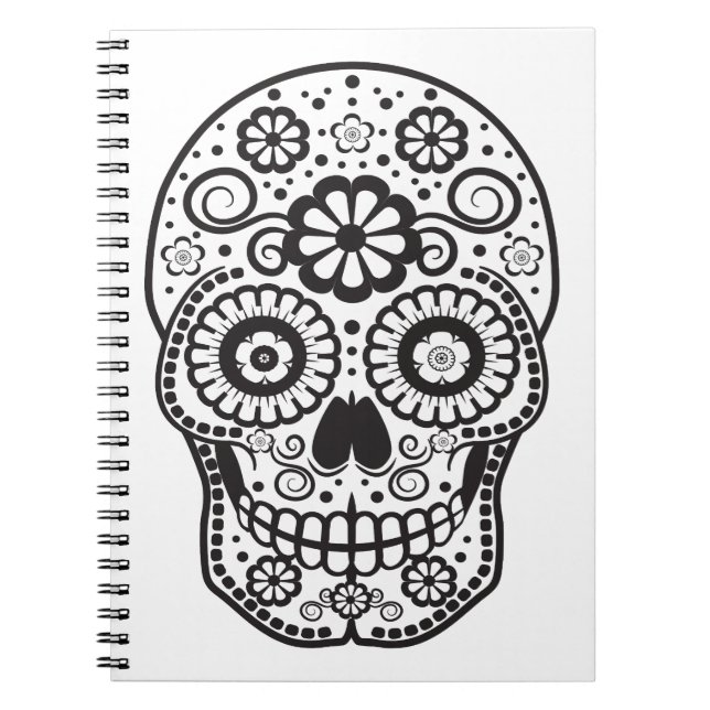 Smiling Sugar Skull Notebook (Front)