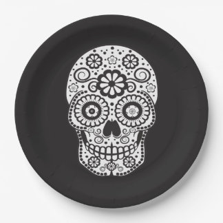 Smiling Sugar Skull Paper Plates