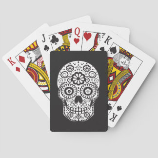 Smiling Sugar Skull Poker Cards