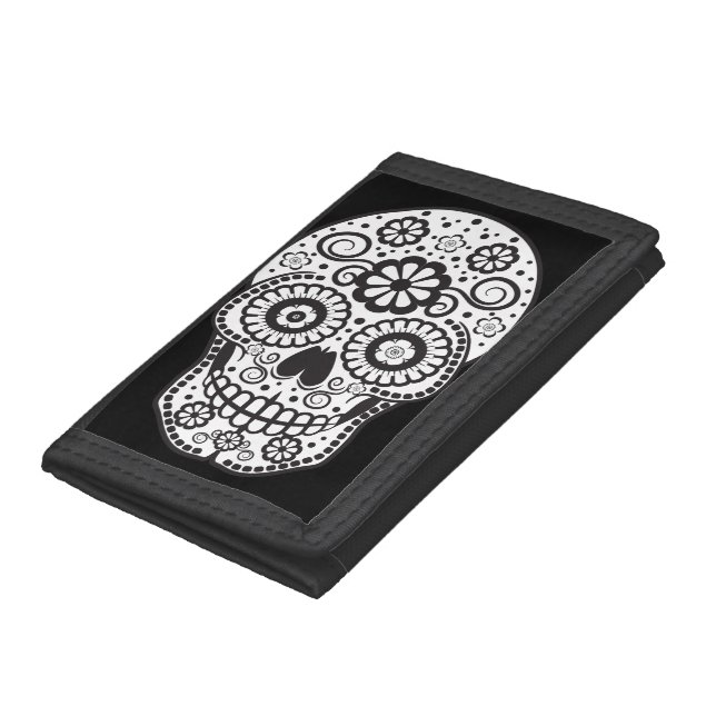 Smiling Sugar Skull Trifold Wallet (Bottom)