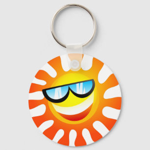 Smiling Summer Sunny Sunshine Weather Keychain