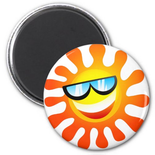 Smiling Summer Sunny Sunshine Weather Magnet