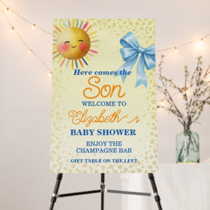 Smiling Sun Boy Baby Shower Foam Board