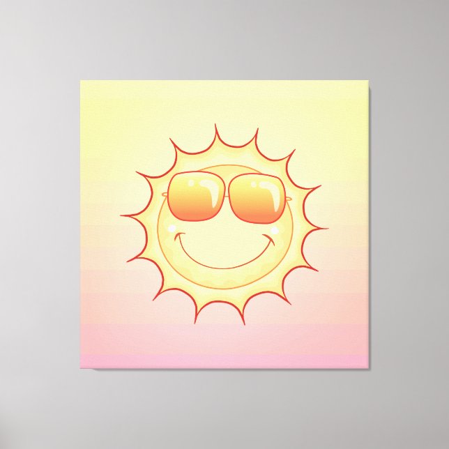 Smiling Sun Canvas Print (Front)