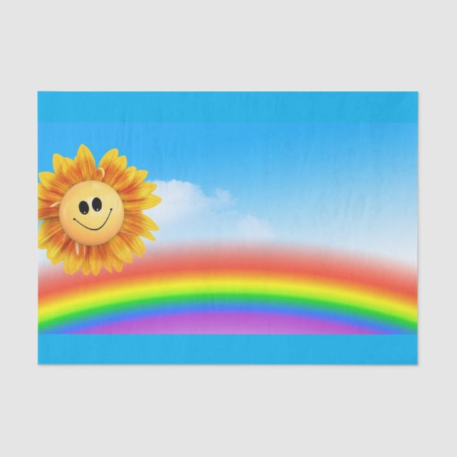 Smiling Sun Colorful Tissue Paper (Front)