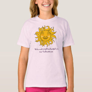 Smiling sun design with Ecclesiastes bible verse T-Shirt