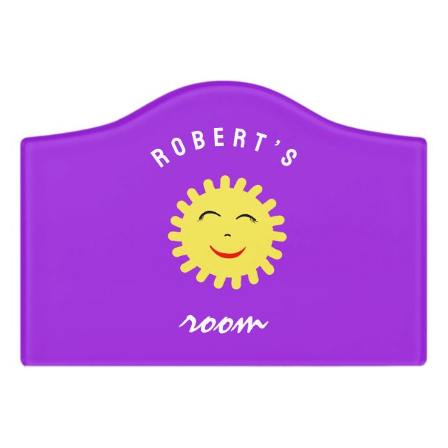 Smiling sun door sign (Small Crest Front)