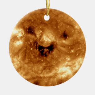 Smiling Sun From NASA Solar Observatory Ceramic Ornament