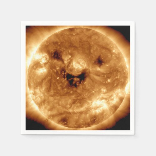 Smiling Sun From NASA Solar Observatory Paper Plat Napkins