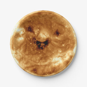 Smiling Sun From NASA Solar Observatory Paper Plates
