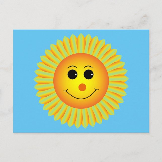 Smiling Sun Get Well Postcard (Front)