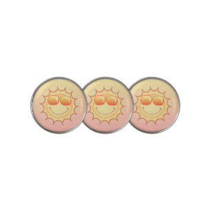 Smiling Sun Golf Ball Marker