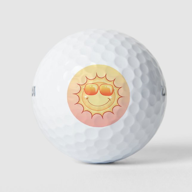 Smiling Sun Golf Balls (Front)