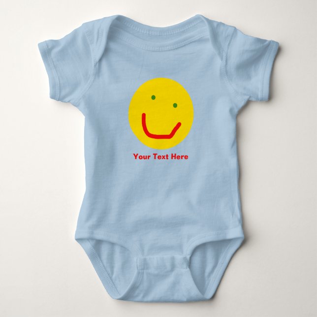 Smiling Sun Happy Face Baby Bodysuit (Front)