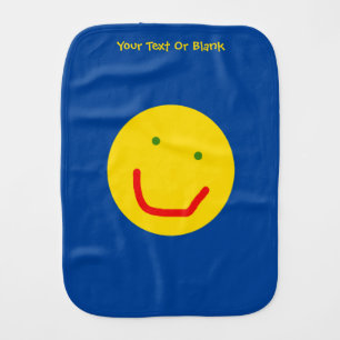 Smiling Sun Happy Face Baby Burp Cloth