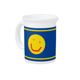 Smiling Sun Happy Face Beverage Pitcher
