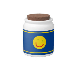 Smiling Sun Happy Face Candy Jar