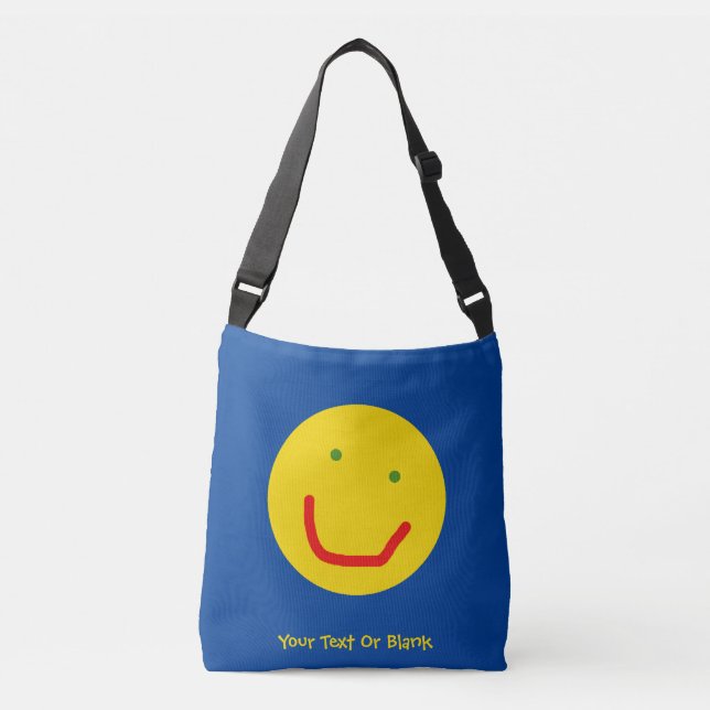 Smiling Sun Happy Face Crossbody Bag (Front)