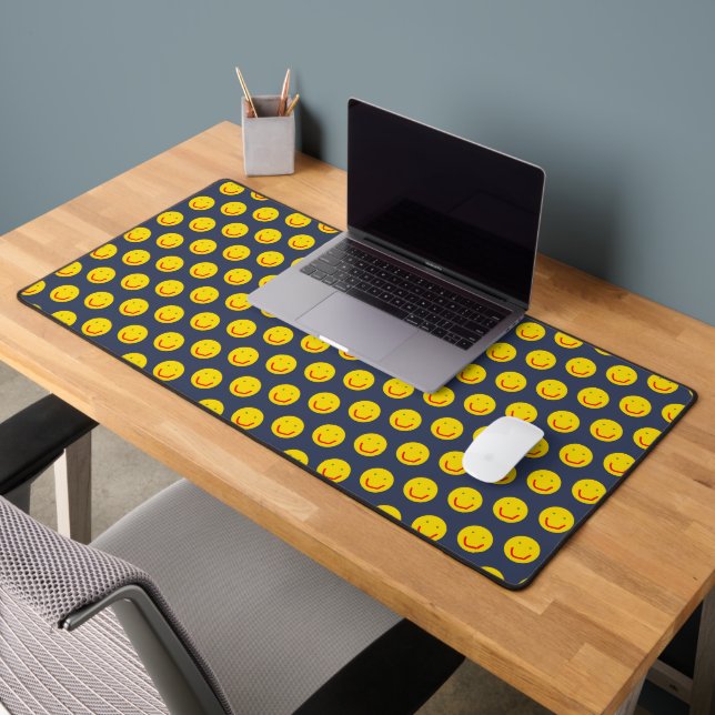 Smiling Sun Happy Face Desk Mat (Office 2)