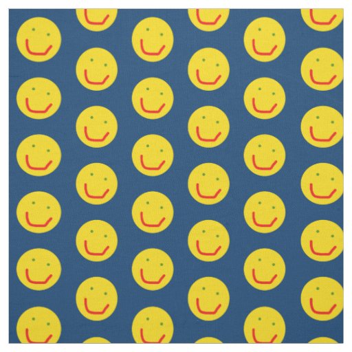 Smiling Sun Happy Face Fabric