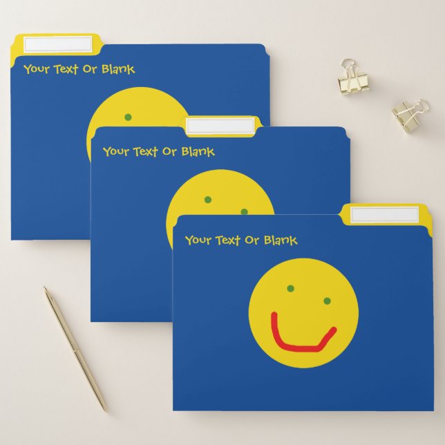 Smiling Sun Happy Face File Folder (Set)