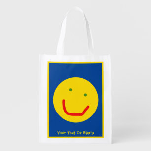 Smiling Sun Happy Face Grocery Bag