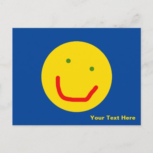 Smiling Sun Happy Face Holiday Postcard