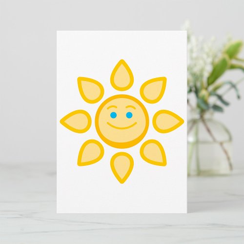 Smiling Sun Happy Face Invitation