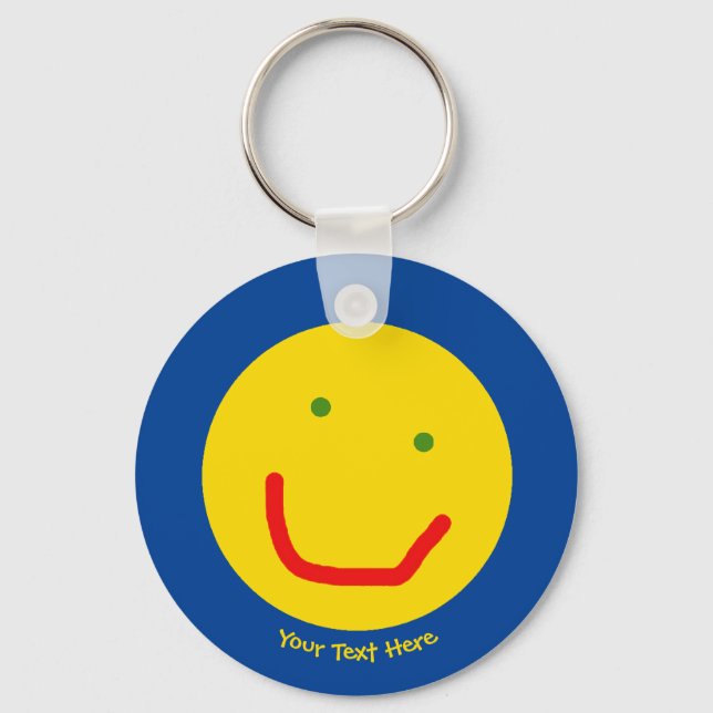 Smiling Sun Happy Face Keychain (Front)