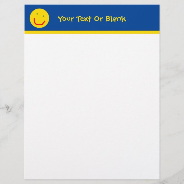 Smiling Sun Happy Face Letterhead (Front)