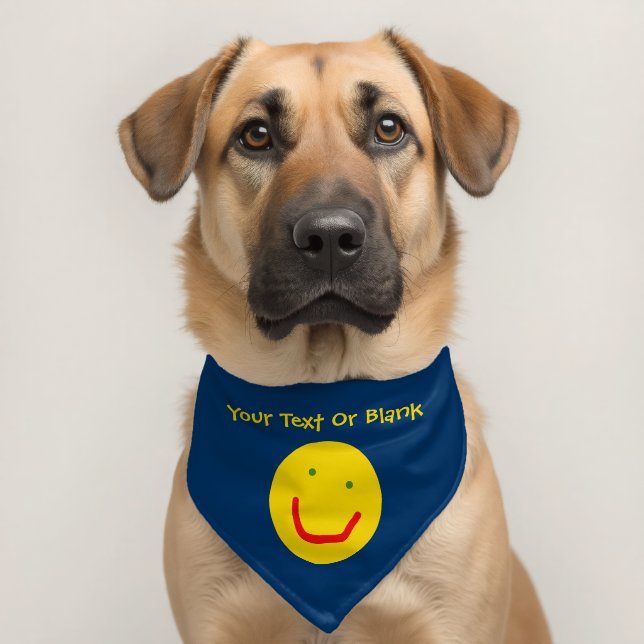 Smiling Sun Happy Face Pet Bandana Collar (Dog 2)