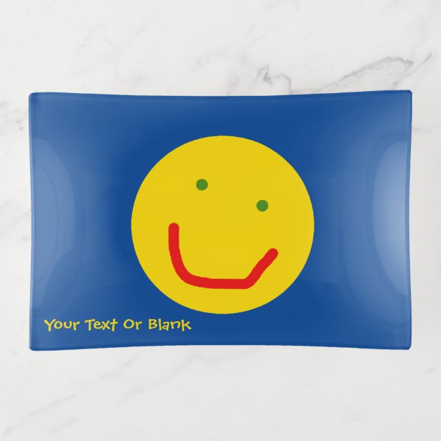 Smiling Sun Happy Face Trinket Tray (Front)