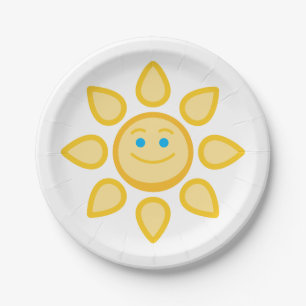 Smiling Sun Happy Sunshine Paper Plates